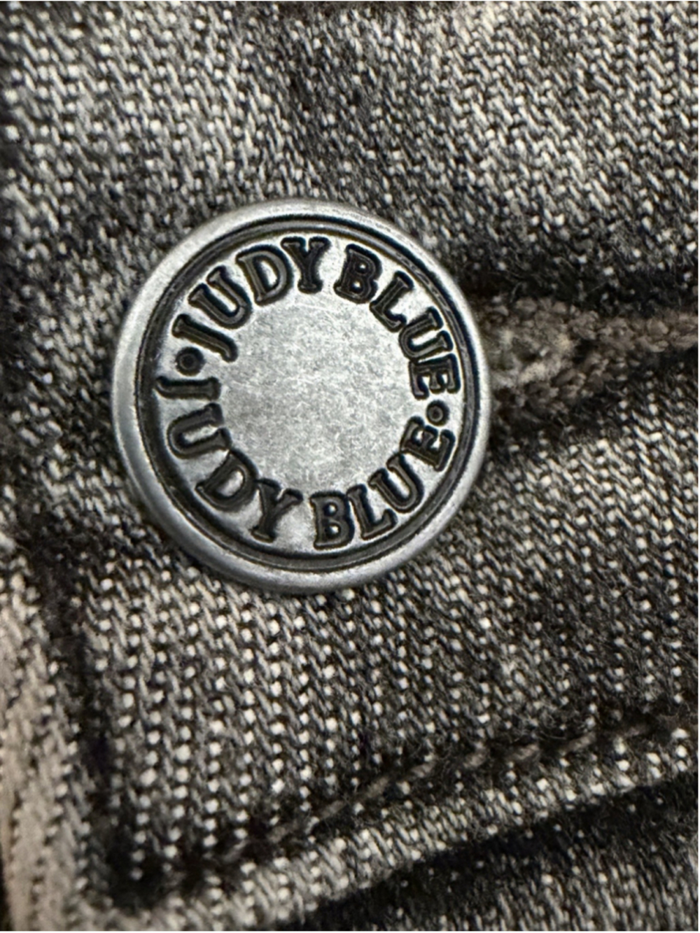 JUDY HIGH WAIST BUTTON FLY GREY COLOR WOMENS CUFFED CAPRI 5/27 Size - Picture 6 of 16
